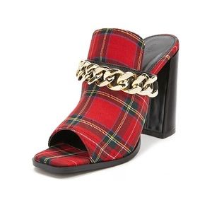 Plaid Clueless inspired chunky heels